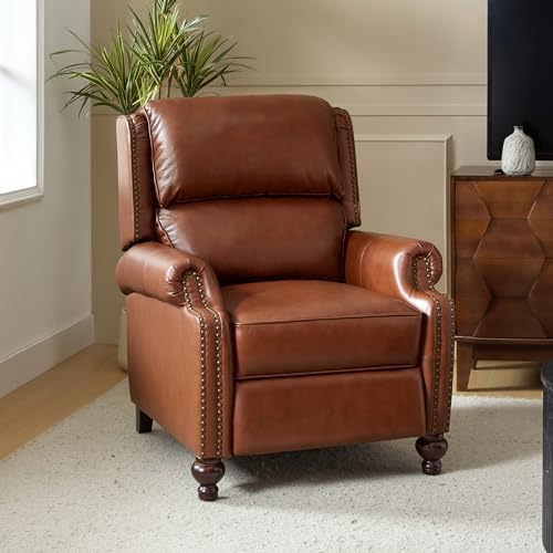 HULALA HOME Genuine Leather Recliner Chair by HULALAHOME