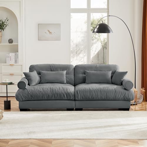 94" Modular Sectional Sofa, Velvet Upholstered Couches - Image 4