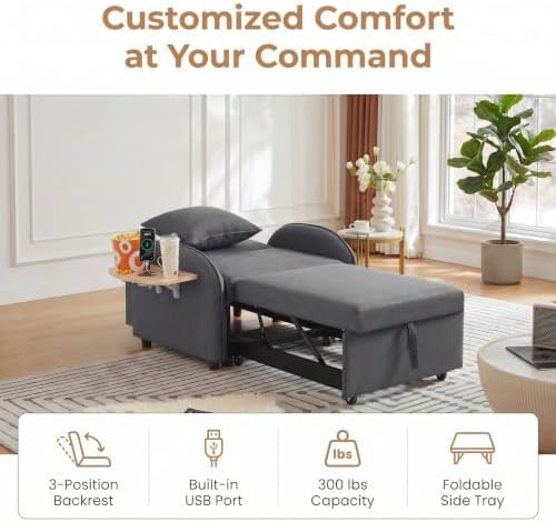 Single Sleeper Sofa Chair Bed - Image 4