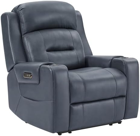 Watson & Whitely Oversized Genuine Leather Power Recliner Chair by WatsonWhitely