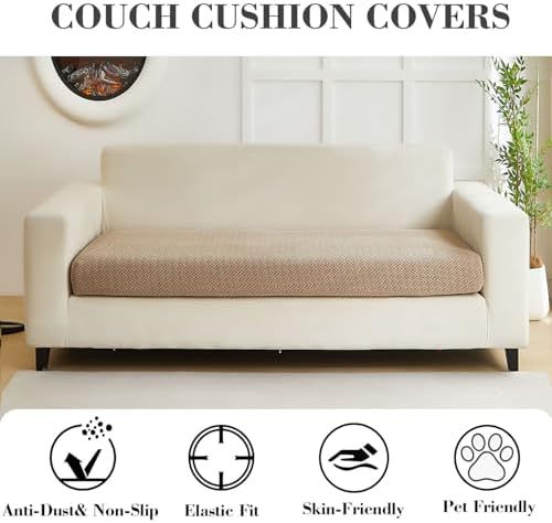 Couch Covers for 2 Cushion Sofa Pet Friendly Couch Cushion Covers Universal - Image 3