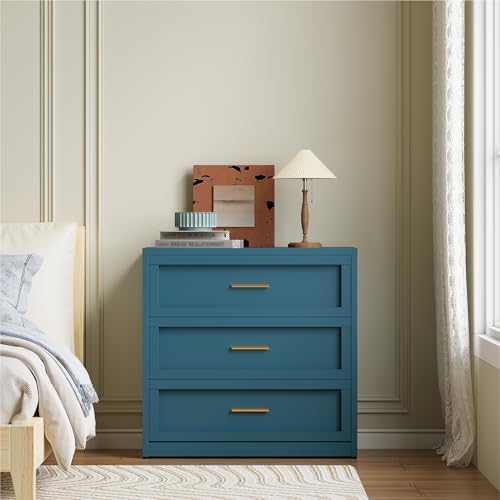 YAUWOH 3 Drawer Metal Dresser, Heavy Duty Steel Storage Dresser - Image 2