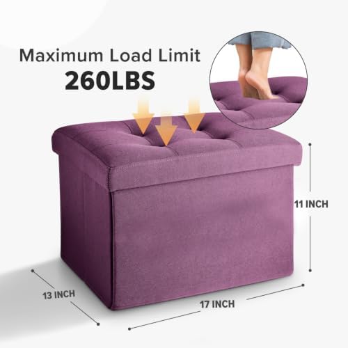 LINMAGCO Ottoman with Storage Small Foot Rest Stool Under Desk Stool Short - Image 2