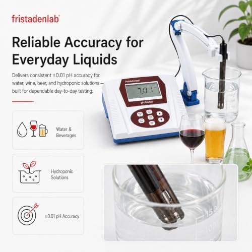 Fristaden Lab Upgraded pH Meter | Faster Response | Buffers Included - Image 2