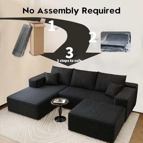 Settab 95" Boneless Couch Modular Sectional Sofa - Image 5