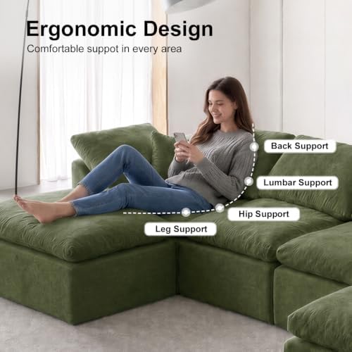 138" Boneless Cloud Couch Sectional - Image 3