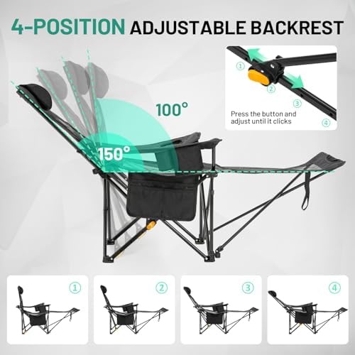 Overmont Reclining Camping Chair - Image 4