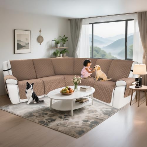 Waterproof Sectional Reclining Couch Covers L Shaped Recliner Sectional Sofa - Image 2