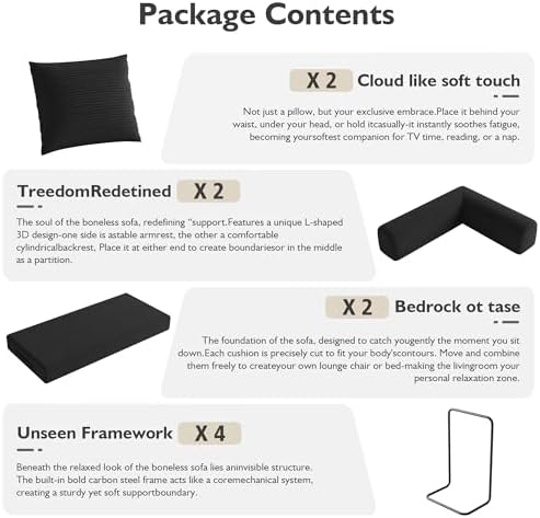 79in Boneless Couch Convertible Futon Sofa Bed Queen - Image 6