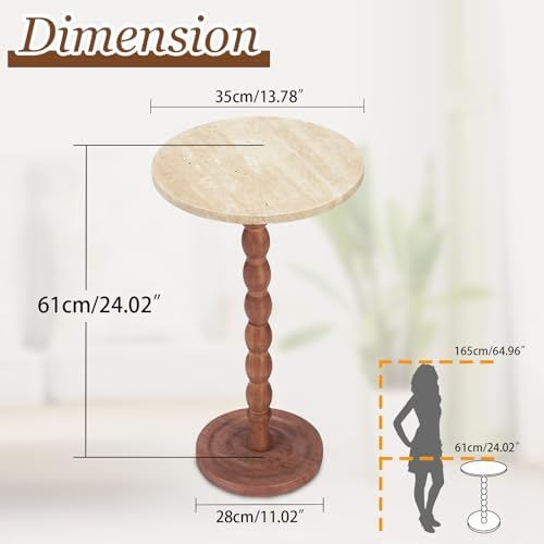 Round End Table, Modern Accent Table - Image 3