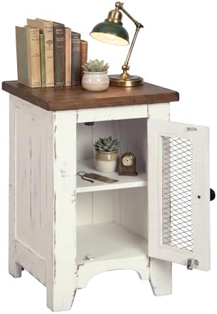 Signature Design by Ashley Wystfield Chairside End Table, Vintage White by Unknown