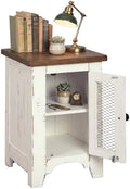 Signature Design by Ashley Wystfield Chairside End Table, Vintage White by Unknown