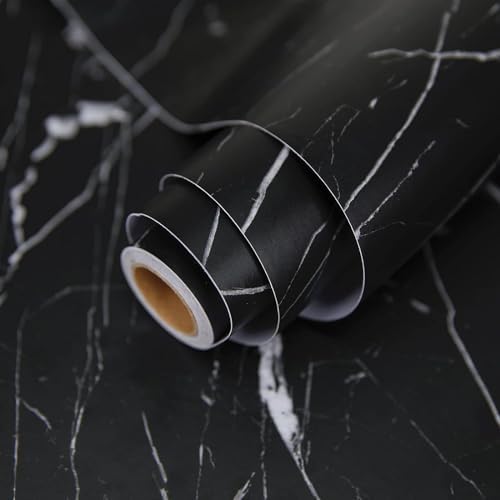 Marble Contact Paper Black Extra Wide Peel and Stick by practicalWs