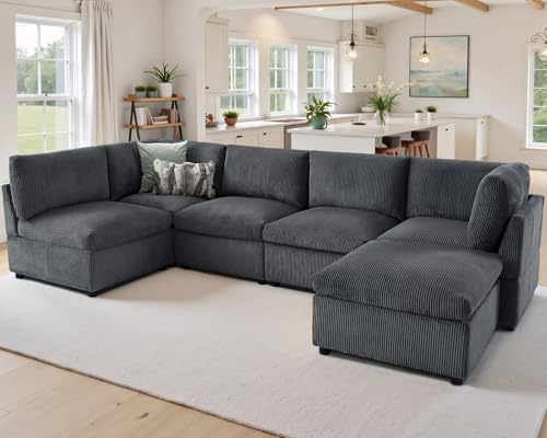 Jocisland Oversized Cloud Couch Sectional, U-Shaped Modular Couch by Jocisland