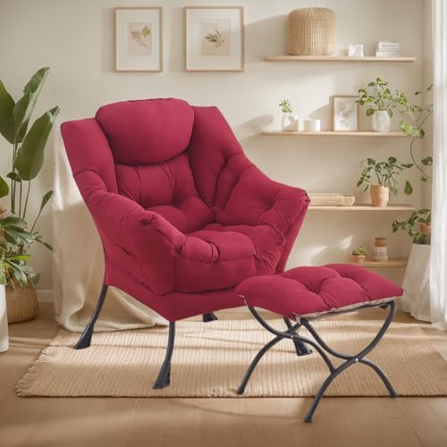 Lazy Chair with Ottoman, Soft Comfy Chair - Image 4
