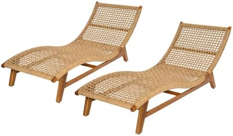 Christopher Knight Home Amanda Acacia Wood Chaise Lounge Chair Outdoor Set of 2 - Image 4