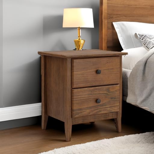 Grain Wood Furniture Greenport 2-Drawer Bedroom Nightstand, Solid Wood - Image 5