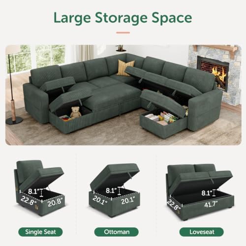 HONBAY Modular Sectional Sleeper Sofa - Image 3