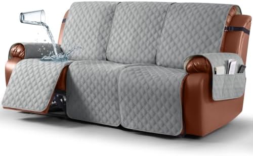 Ruaozz Waterproof Recliner Couch Covers, Non-Slip Sofa SlipCover, 3 Seater by RuaozzFurnitureCovers