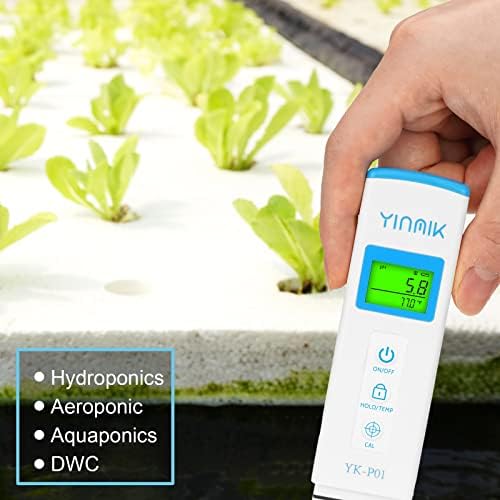 pH Meter, Digital pH Tester for Hydroponics, YINMIK pH Temperature Meter - Image 4