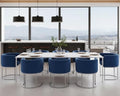 HNY Mid Century Modern Upholstered Barrel Dining Chairs by HNY