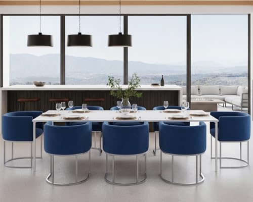 HNY Mid Century Modern Upholstered Barrel Dining Chairs by HNY
