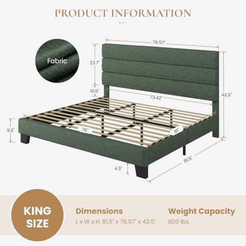 SHA CERLIN King Platform Bed Frame - Image 2