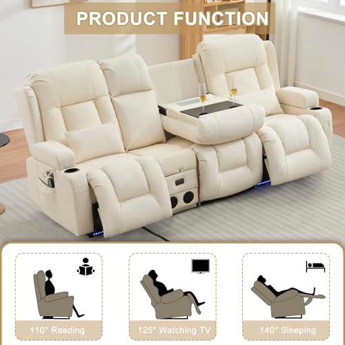 URRED Power Loveseat Recliner Sofa - Image 4