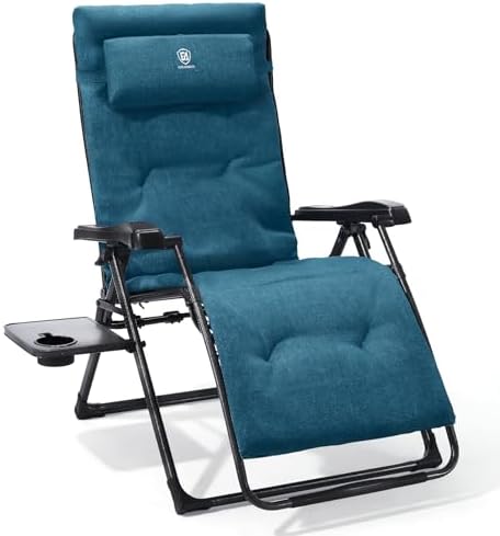 EVER ADVANCED Aluminum Zero Gravity Chair, 2.4" Padded, 350 lb Capacity by EVERADVANCED