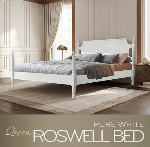Solid Wood Queen Size Platform Frame, Headboard & Footboard, No Box Spring - Image 4