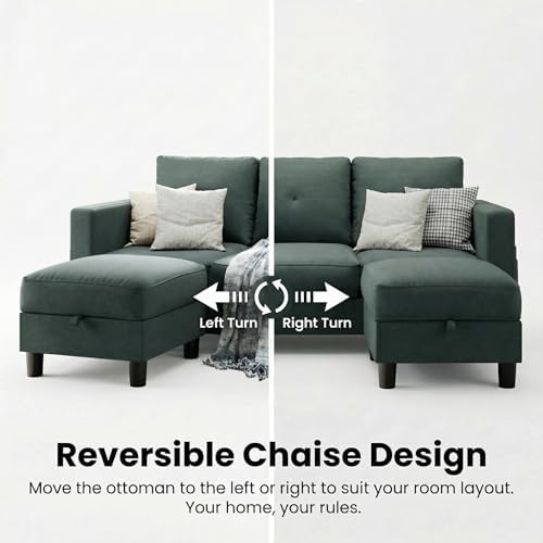 SUNLEI Convertible L-Shaped Sectional Couches - Image 5