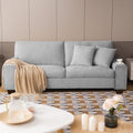 DOPEDIO 88.58" Modern Loveseat Sofa, Light Gray, Couch by DOPEDIO