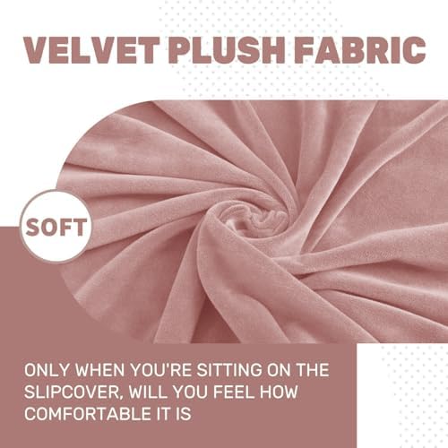 MAXIJIN Velvet Stretch Couch Cushion Covers Soft Sofa Cushion Cover Replacement - Image 3