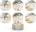 UMIRRO Absorbent Ceramic Stone Coasters Set of 6 by Umirro