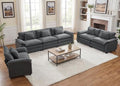 Oprisen 3 Pieces Cloud Couch Set, Upholstered Comfy Modular Sectional Sofa Deep by Oprisen