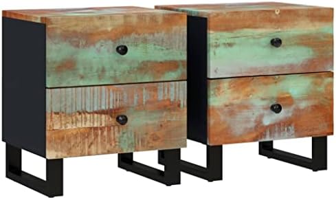 vidaXL Bedside Cabinets 2 pcs 15.7"x13"x18.1" Solid Wood Reclaimed by vidaXL