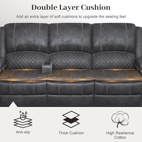 3+1 Seater Reclining Sofa Set, Reclining Couch Wall Hugger - Image 4