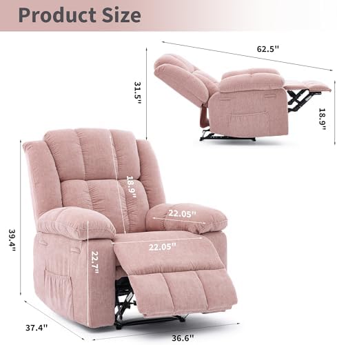 Oversized Recliner Chair for Adult, 150°Recliner Chairs Ergonomic Nursery Chairs - Image 2