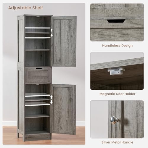 Iwell 66.9" Tall Bathroom Storage Cabinet - Image 6