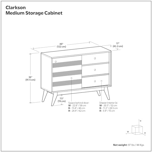 SIMPLIHOME Clarkson 48" Solid Acacia Cabinet in Rustic Natural Aged Brown - Image 3