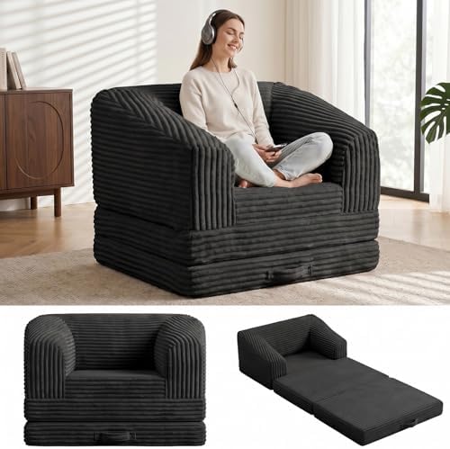 JUIKURY Convertible Sofa Bed, 3-in-1 Foldable Loveseat Couch by Unknown