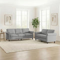 ijuicy 2-Piece Sectional Sofa Set, Modern Linen Couch Set by ijuicy