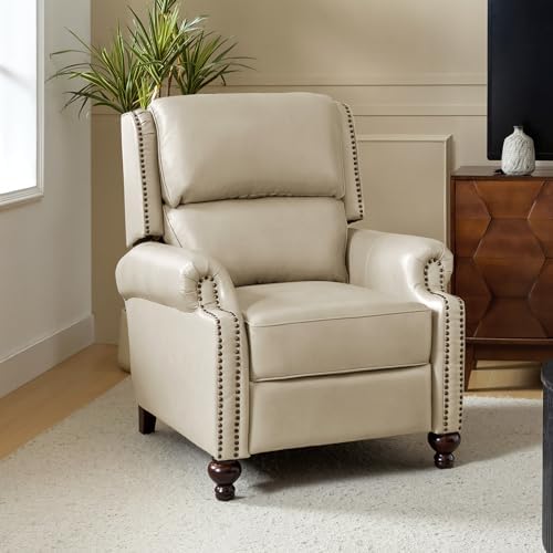 HULALA HOME Genuine Leather Recliner Chair by HULALAHOME