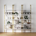 Nathan James Theo 5-Shelf Gold, Ladder Bookcase by Unknown