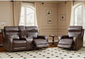 HAOMARKETS 2-Piece Top Grain Leather Electric Reclining Sofa Set, Include Dual by HAOMARKETS