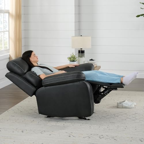KISLOT Leather Recliner Chair Manual Sofa Rocker - Image 7