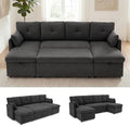 Huatean Home Oversized Sleeper Sofa Couch, 100 inch 2 in 1 Pullout Couch Bed by huateanhome