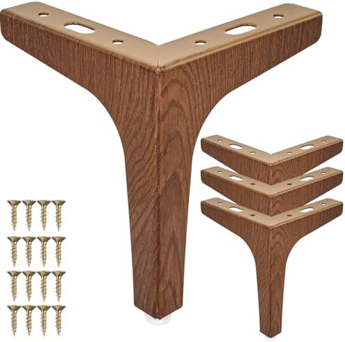 La Vane 7 Inch Diamond Triangle Metal Furniture Legs 4PCS- Heavy Duty Iron by La+Vane