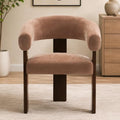 Modern Accent Chair, Barrel Armchair, U-Shaped Backrest by IMMULIZEHOME