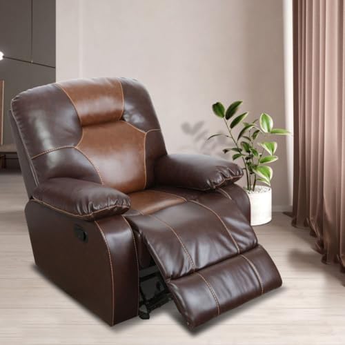 Manual Breathing Leather Reclining Sofa, Leather Recliner Couch, Comfortable - Image 2